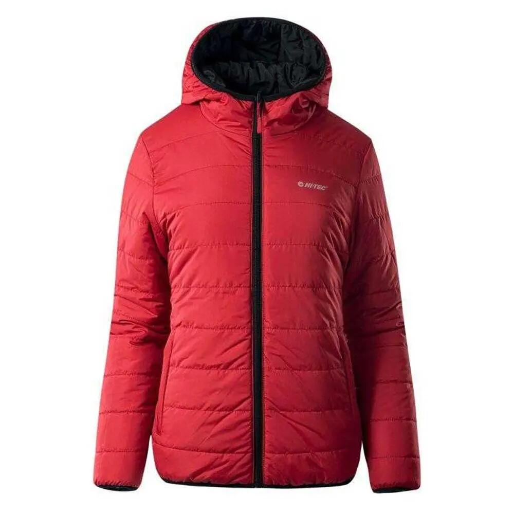 Dwustronna damska kurtka trekkingowa 2w1 Hi-Tec Halden czarno-czerwona 4/5