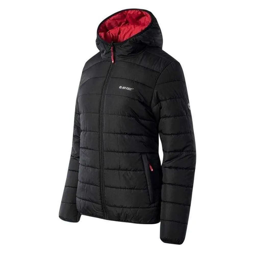 Dwustronna damska kurtka trekkingowa 2w1 Hi-Tec Halden czarno-czerwona 3/5