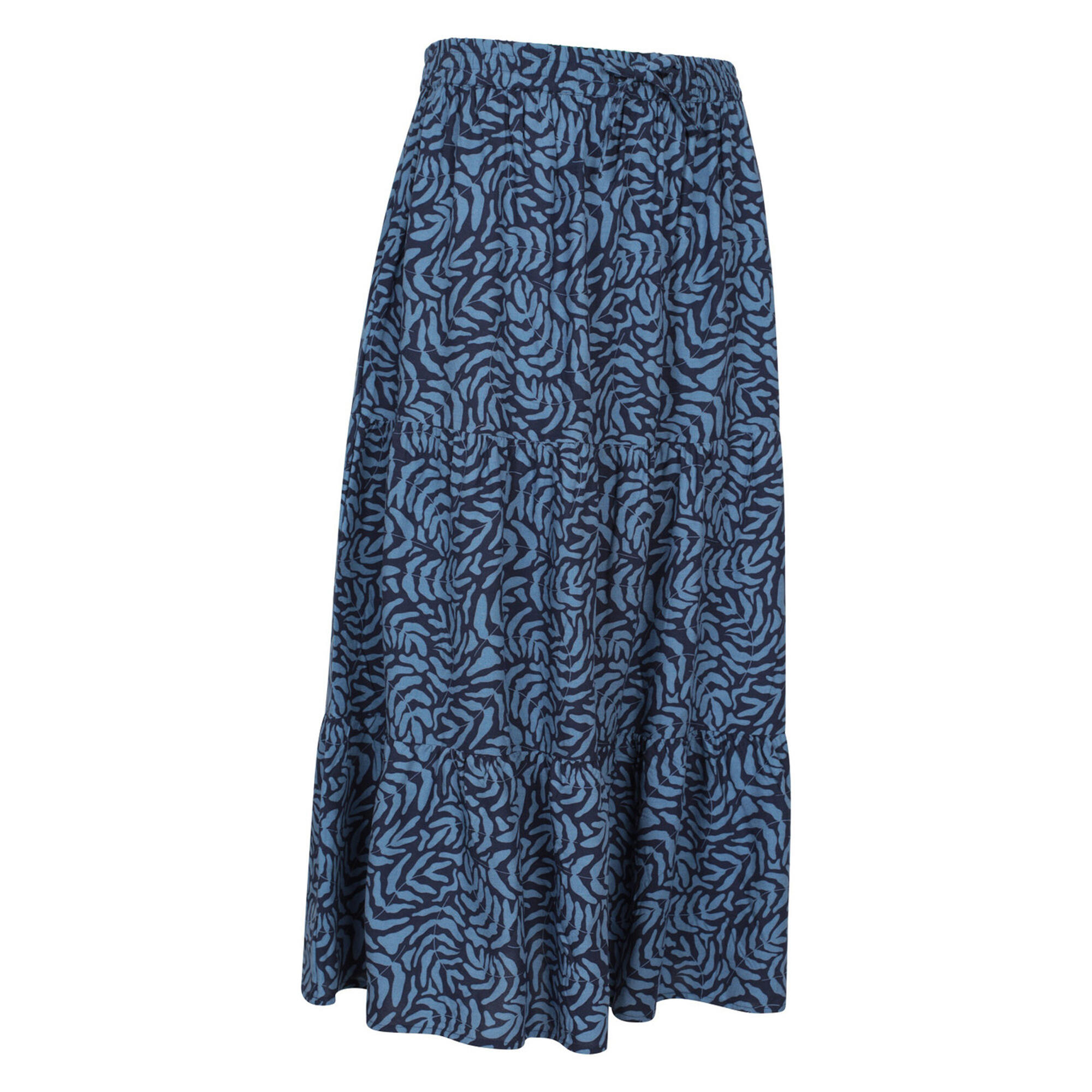 Jupe Milongue À Étages PALERMO Femme (Bleu Marine Imprimé) 4/4