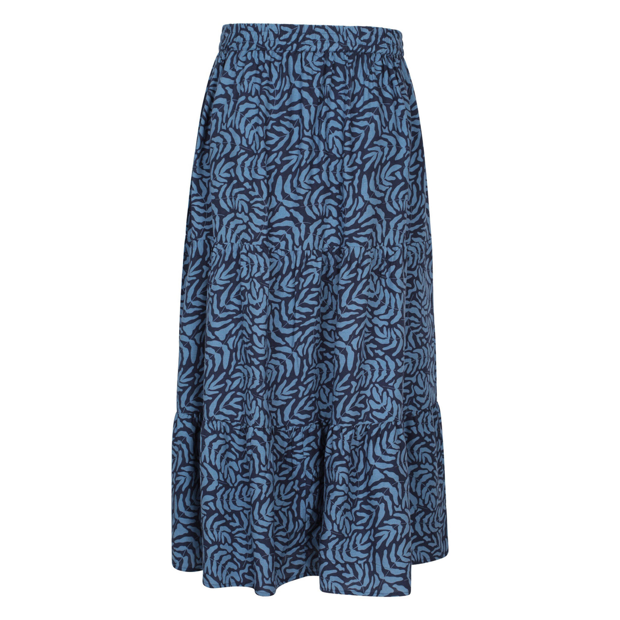 Jupe Milongue À Étages PALERMO Femme (Bleu Marine Imprimé) 2/4