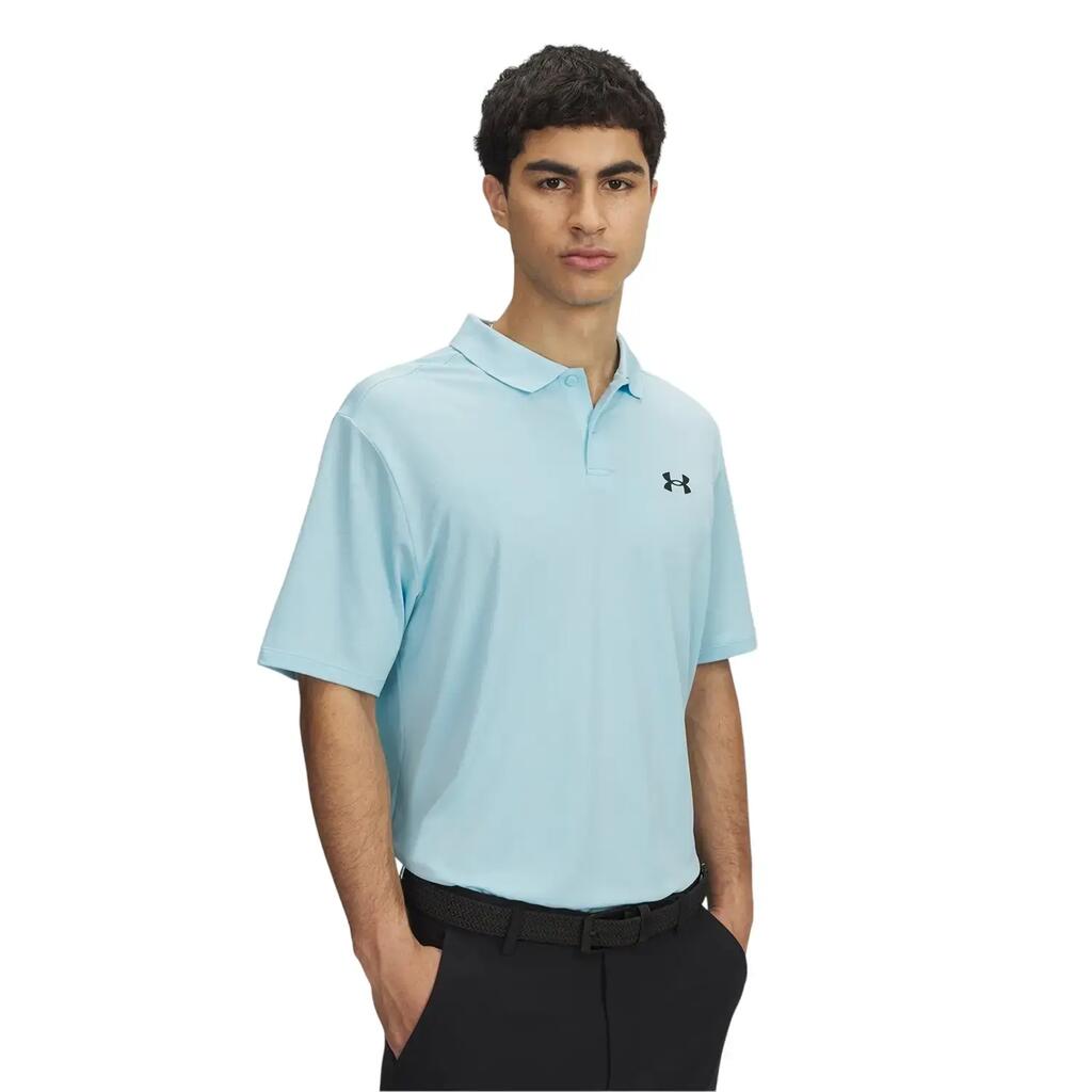 Mens Performance Breathable Athletic Polo Shirt (Stream)