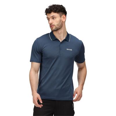 Heren maverick v actief poloshirt (china blauw)