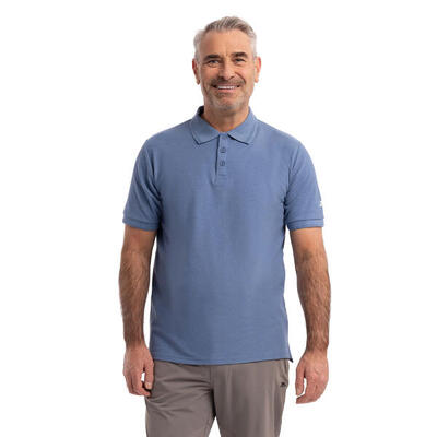 Heren dapper poloshirt (denim blauw)