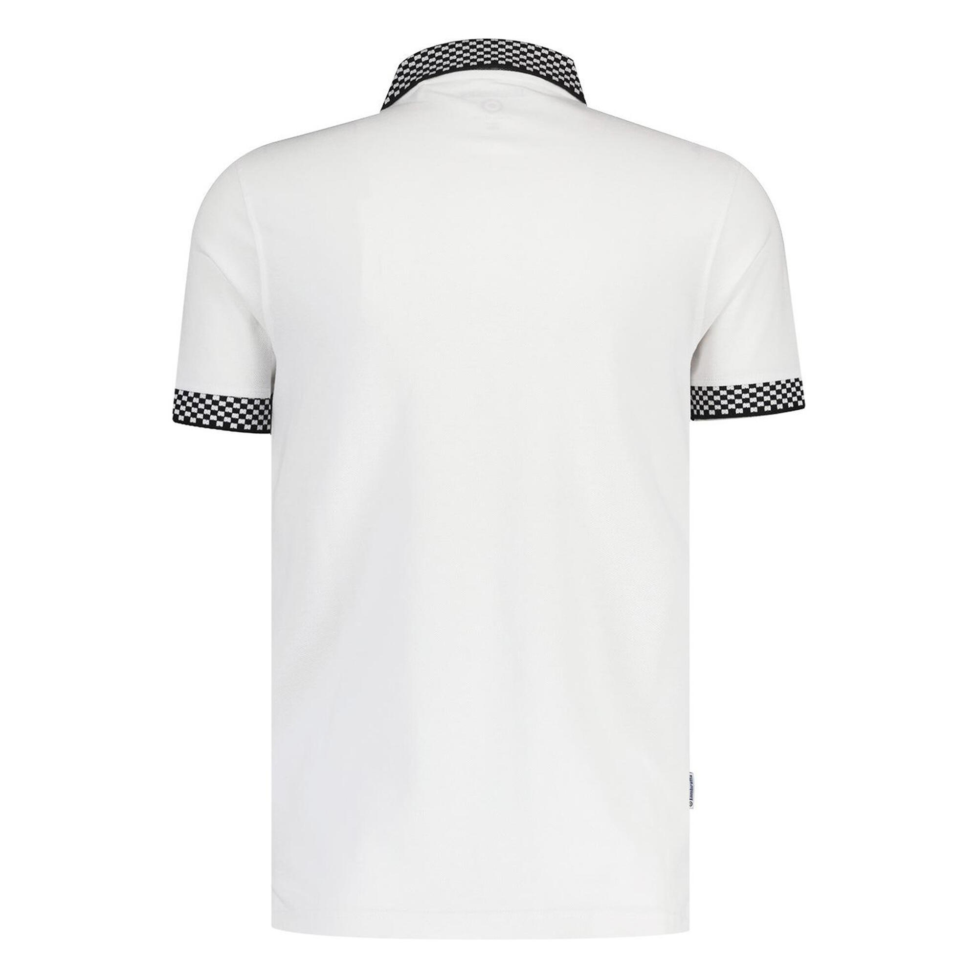 Polo Motif/style Bicolore Homme (Blanc) 3/4