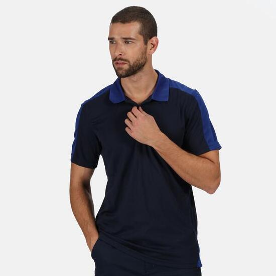 Polo Motif/style Contrasté Homme (Bleu Marine / Bleu Roi)