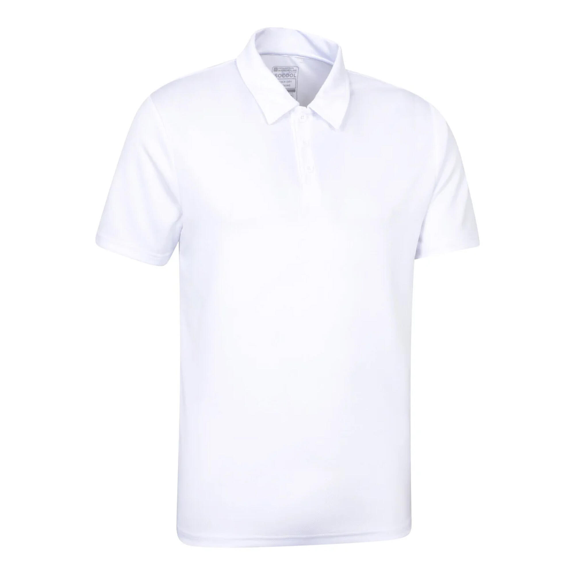 Mens Endurance IsoCool Polo Shirt (White) 4/4