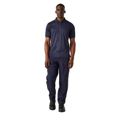 Heren navigate poloshirt met korte mouwen (marine / frans blauw)
