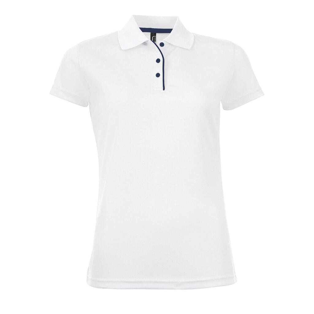 Womens/Ladies Performer Sports Polo Shirt (White)
