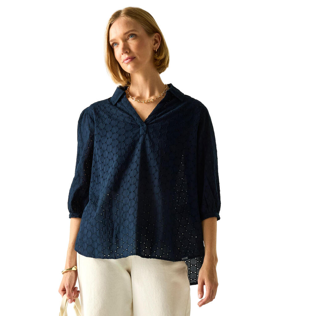 Womens/Ladies Nofino Broderie Shirt (Skyway)