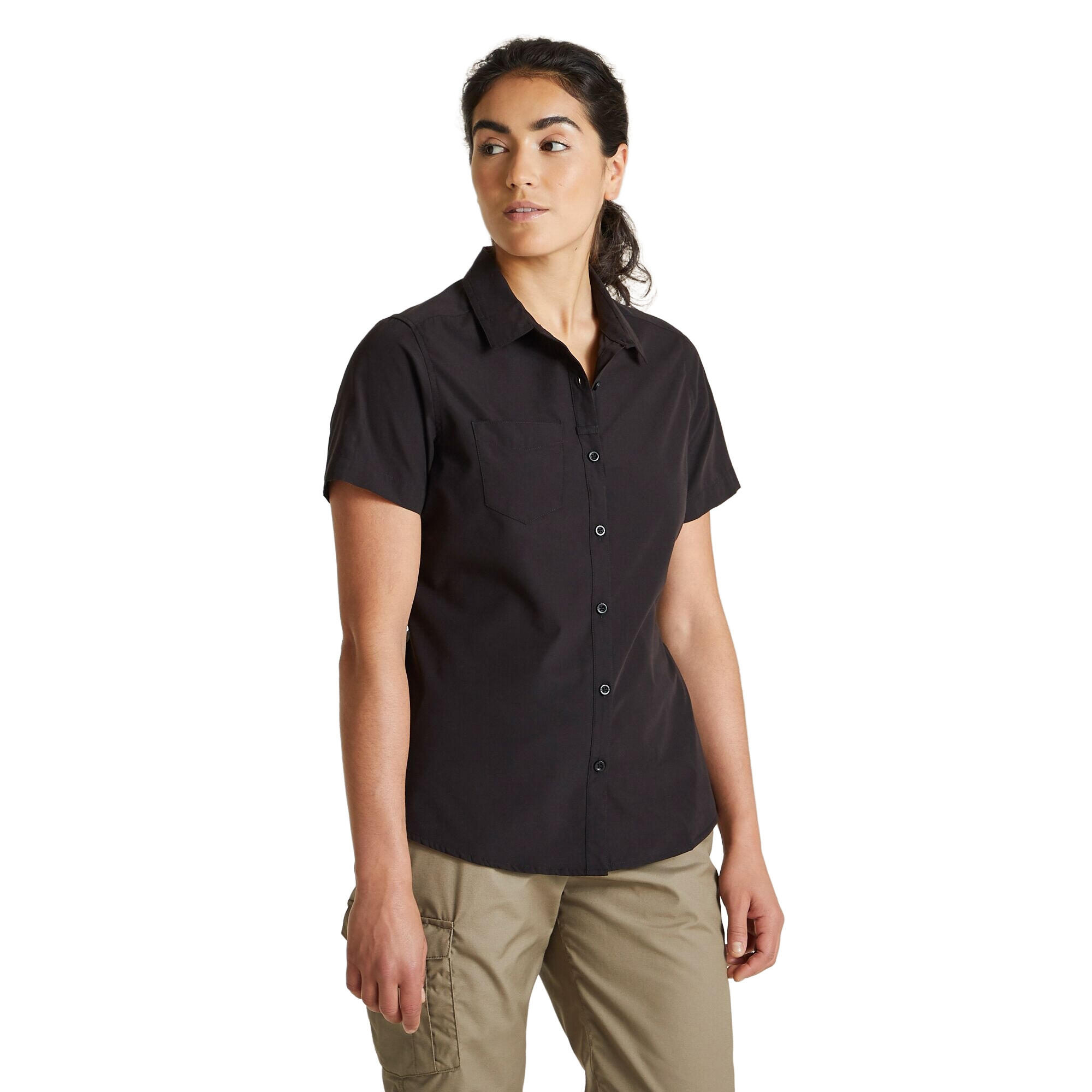 Camicia Maniche Corte Donna Craghoppers Expert Kiwi Nero 3/5