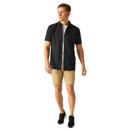 Chemise Motif/style Entrecroisé MINDANO Homme (Noir / Cendre)