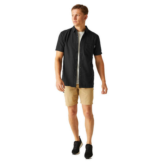 Chemise Motif/style Entrecroisé MINDANO Homme (Noir / Cendre)