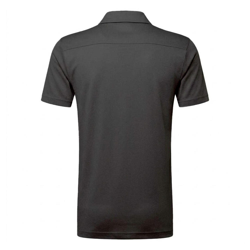 Tri Dri Mens Panelled Short Sleeve Polo Shirt (Charcoal) 2/2