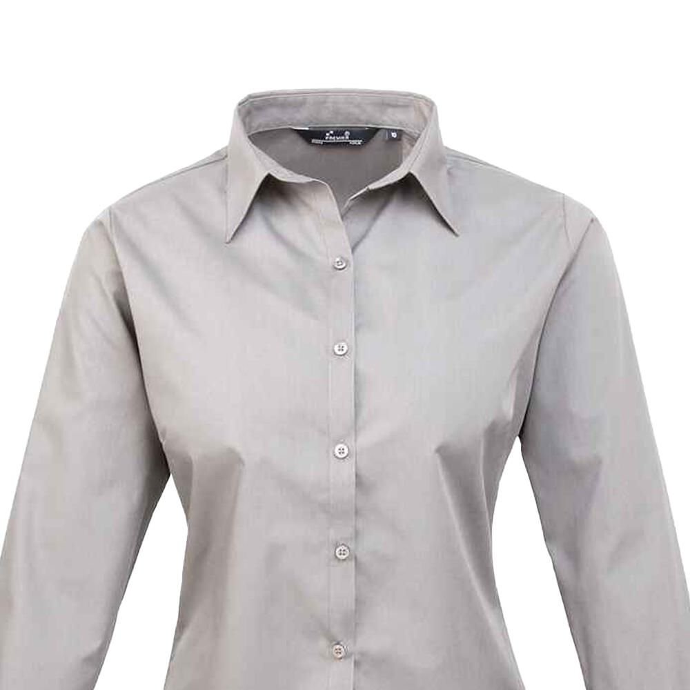 Camicia Manica Lunga Donna Premier Argento 3/4