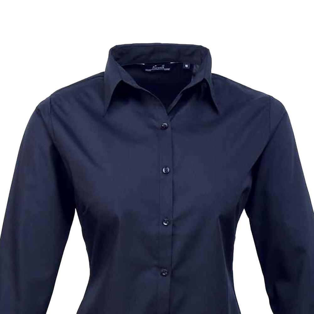 Camicia Manica Lunga Donna Premier Blu Navy 3/4