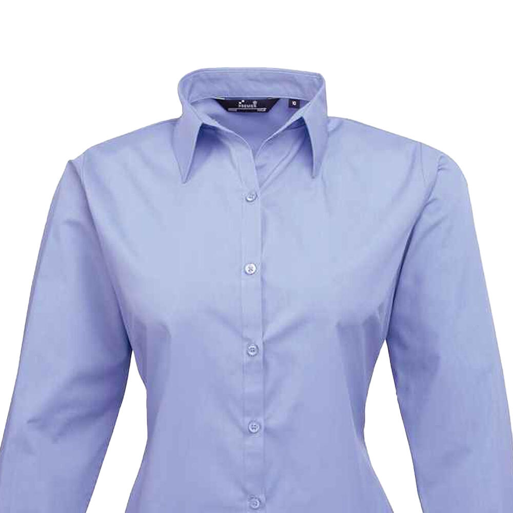 Camicia Manica Lunga Donna Premier Blu Avio 3/4