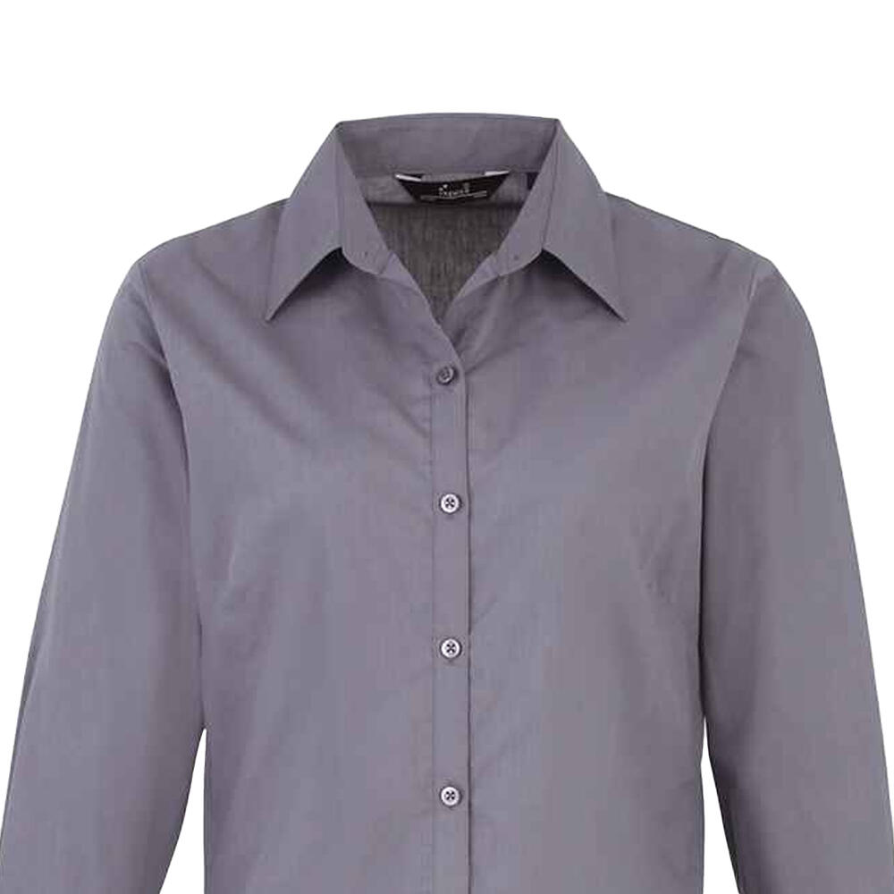 Camicia Manica Lunga Donna Premier Acciaio 3/4