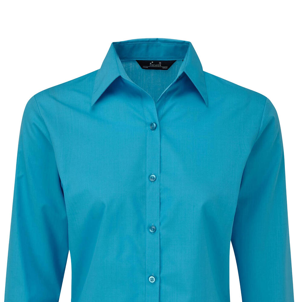 Camicia Manica Lunga Donna Premier Turchese 3/4