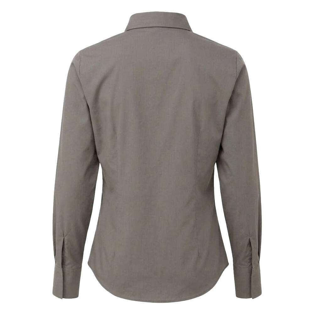 Hemd für Langärmlig Damen Dunkelgrau 2/4