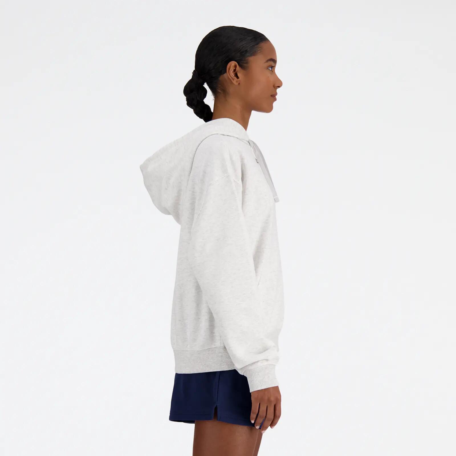 Dames French Terry Hoodie (Grijs Marl Marl) 5/5