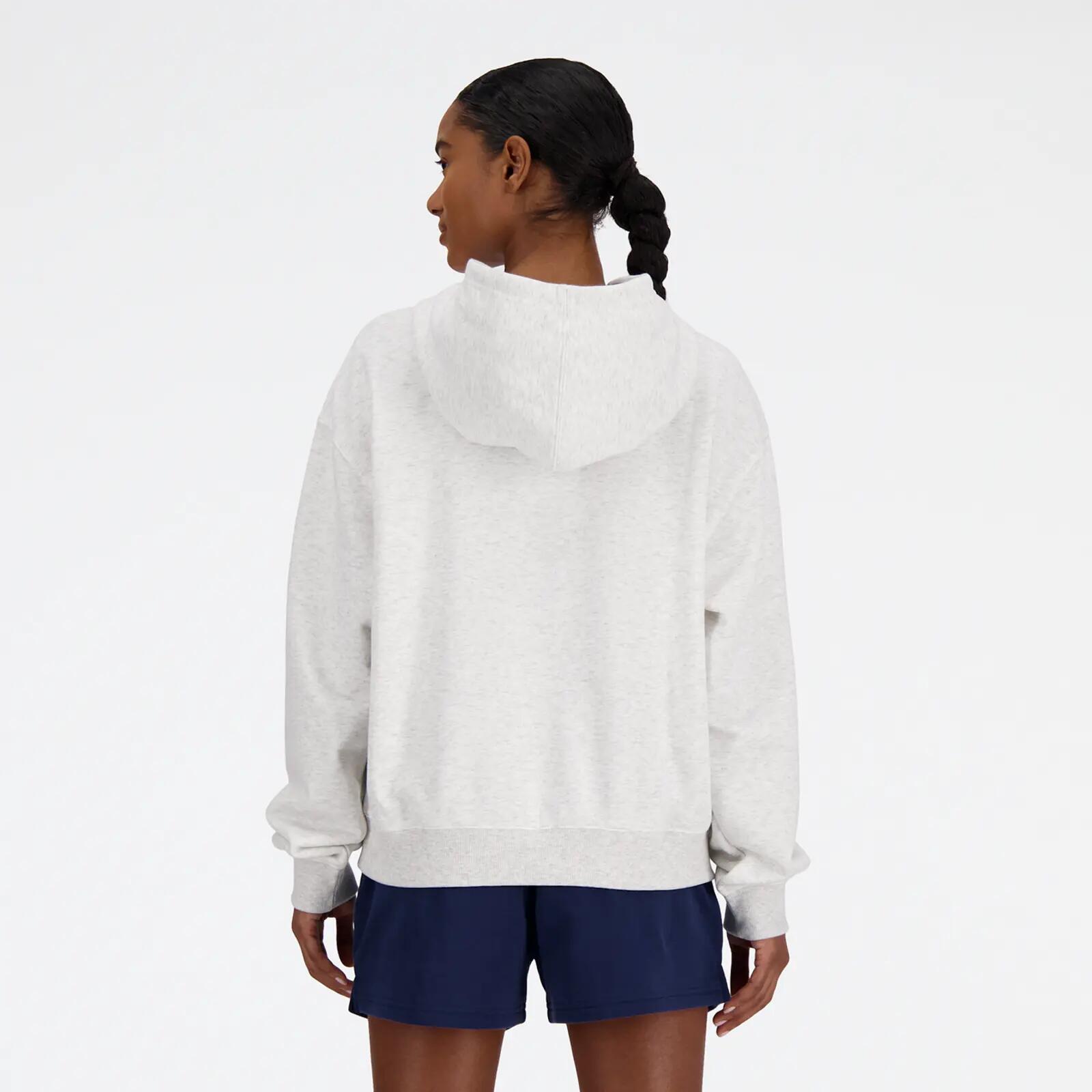 Dames French Terry Hoodie (Grijs Marl Marl) 4/5