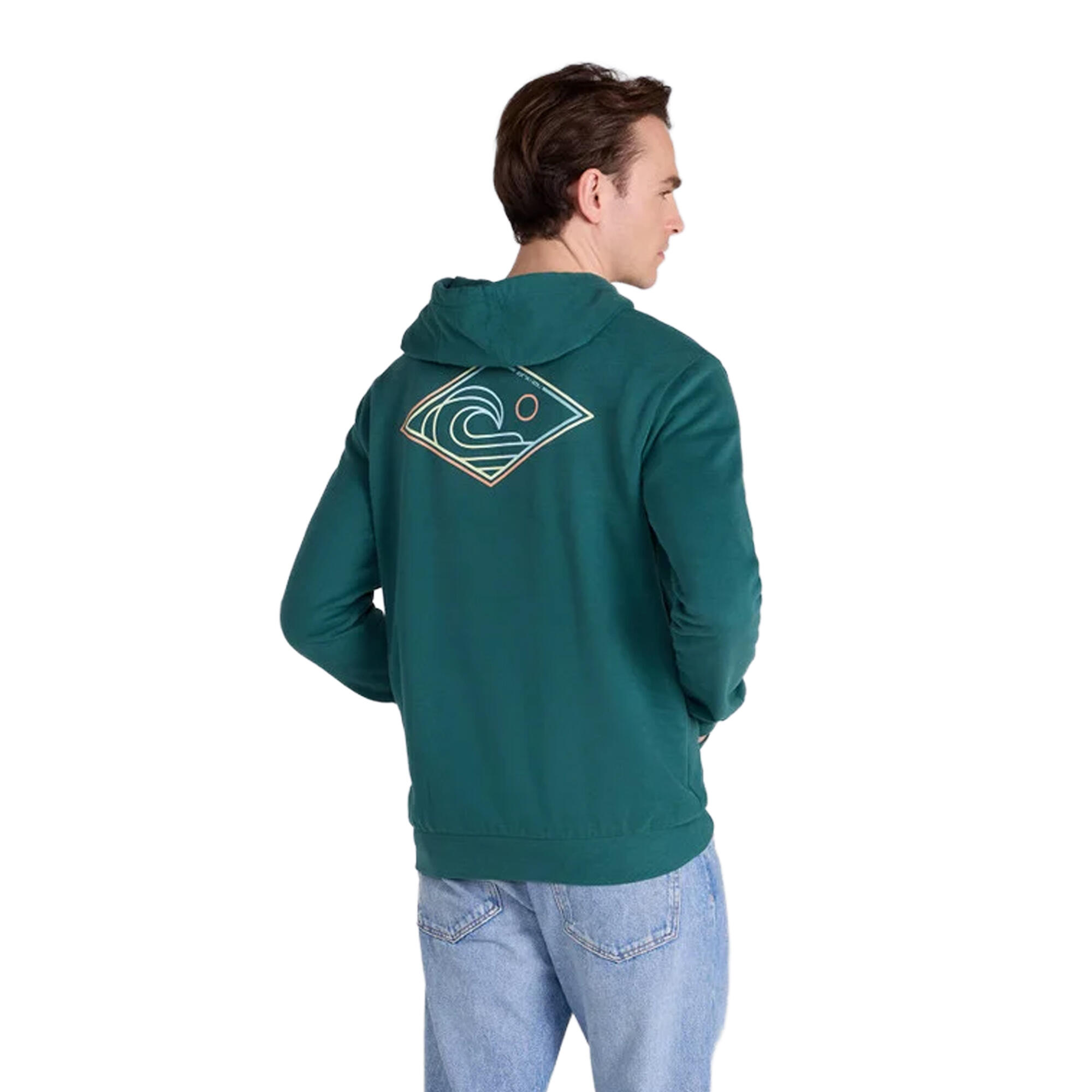 Felpa Con Cappuccio Uomo Mountain Warehouse River Verde Scuro 4/4