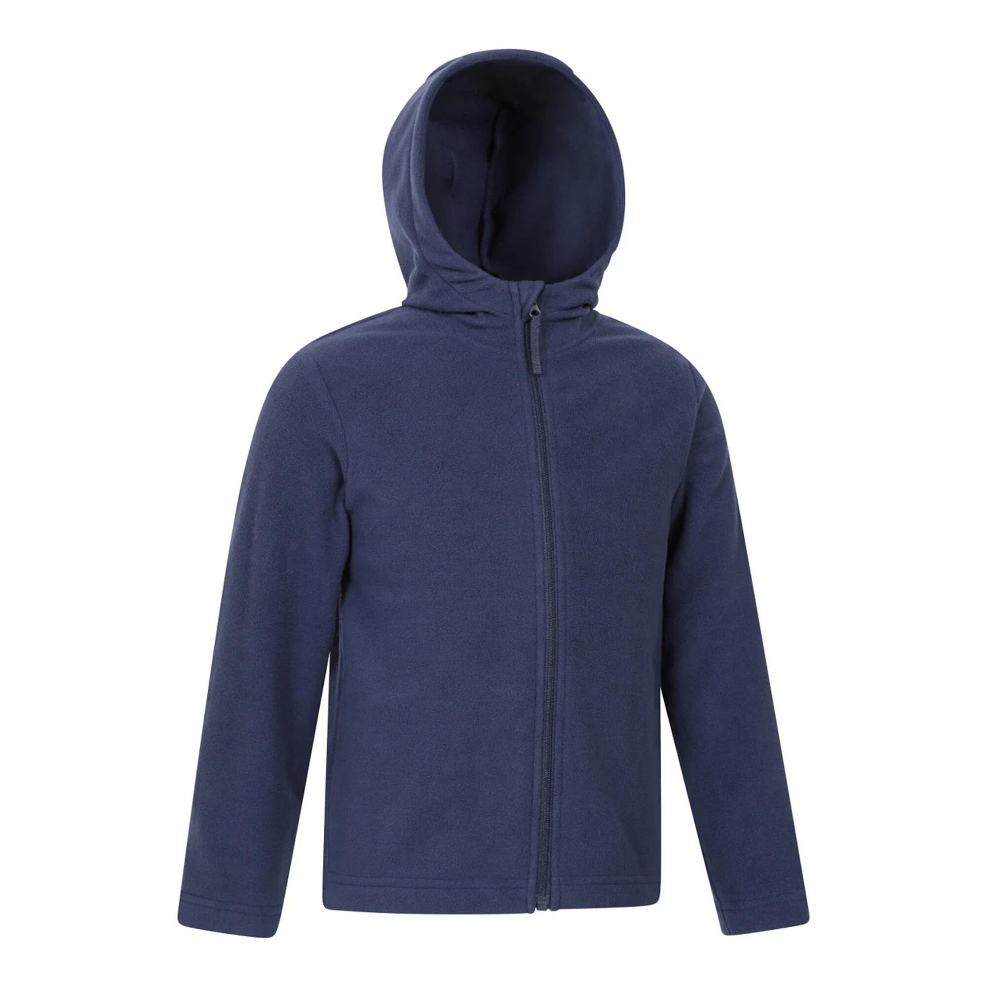 Felpa Con Cappuccio E Zip Intera Bambini Mountain Warehouse Camber Blu Scuro 4/4