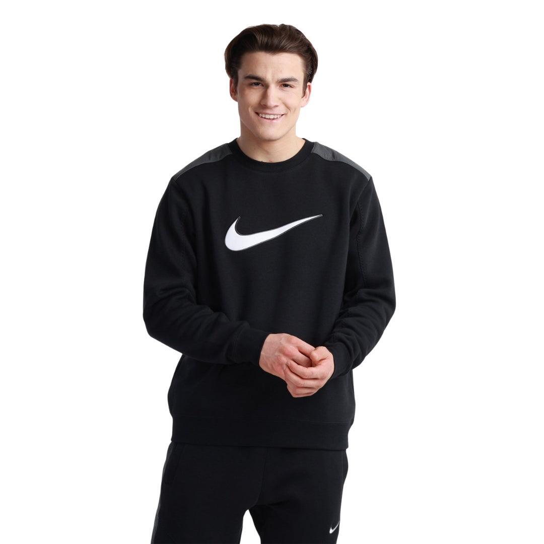Felpa Swoosh Girocollo Uomo Nike Nero 2/7