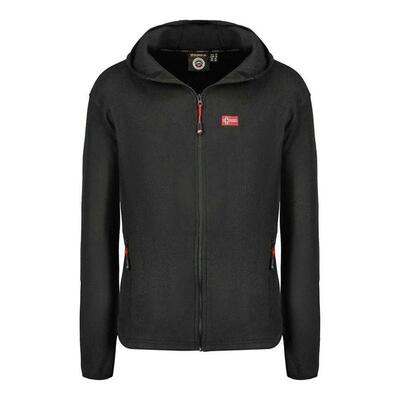 Heren unicia fleece full zip hoodie (zwart)