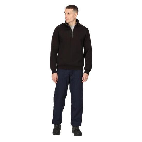 Sweat À Col Montant Zippé Homme (Noir)