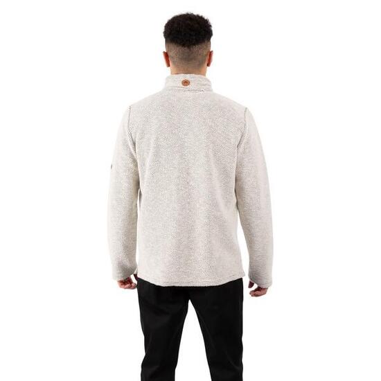 Sweat À Col Montant Zippé FALMOUTHFLOSS Homme (Blanc Cassé)