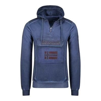 Heren gymclass eo badge tie dye tie dye hoodie (marineblauw)