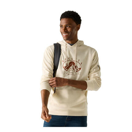 Sweat À Capuche Motif/style Montagne CLINE Homme (Blanc / Brique)
