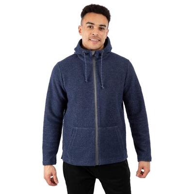 Heren hoodie scawton met rits (marine marl)