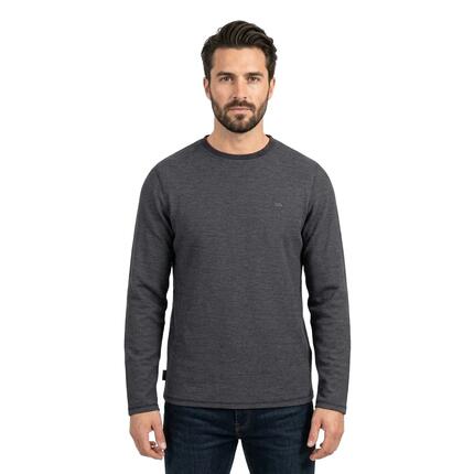 Sweat CALVERLEY Trespass Homme gris foncé chiné coupe regular