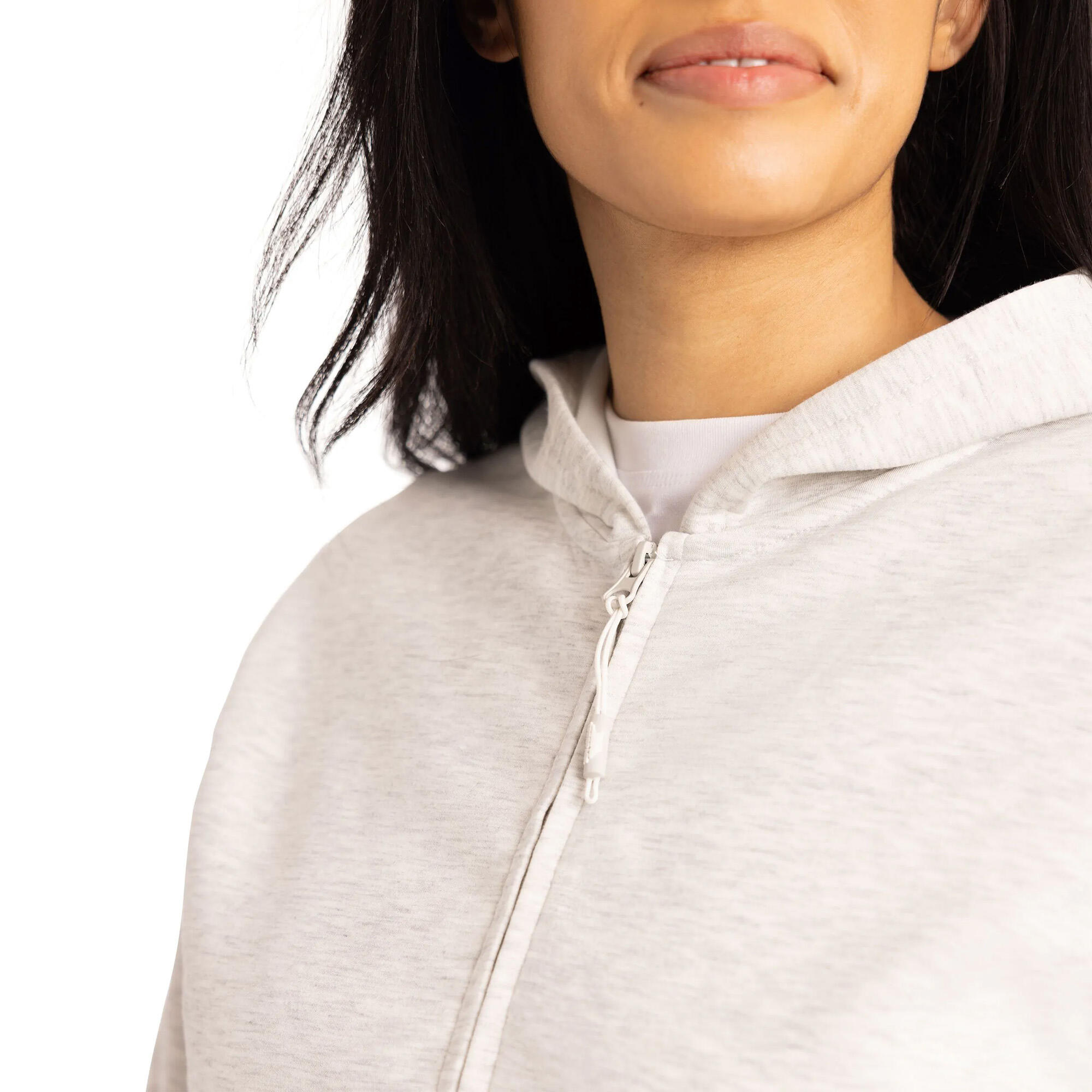 Felpa Con Cappuccio E Zip Intera Donna Trespass Sileas Active Grigio Di Marna 4/6