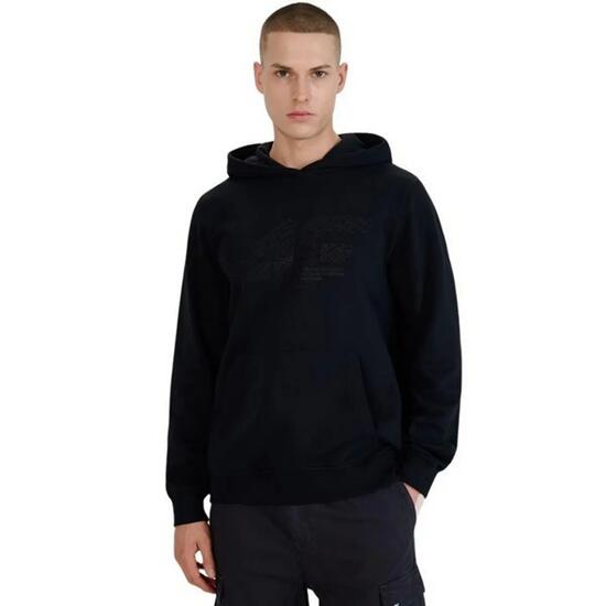 Sweat À Capuche Style Logo M1585 Homme (Noir)
