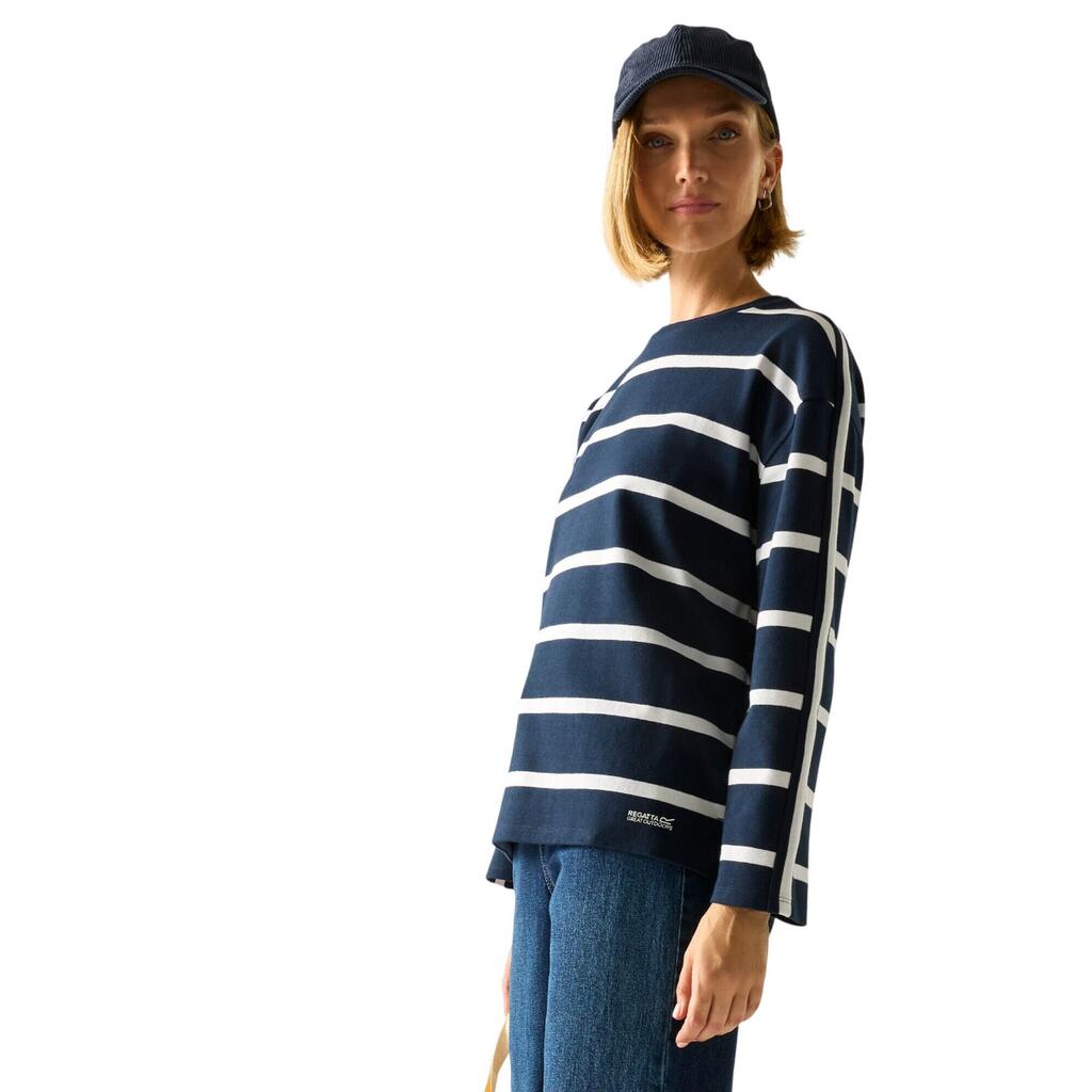 Womens/Ladies Avira Sweatshirt (Navy/White)