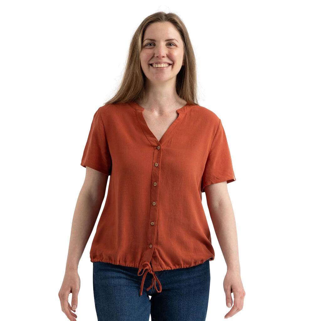 Womens/Ladies Beatrice Top (Burnt Sienna)