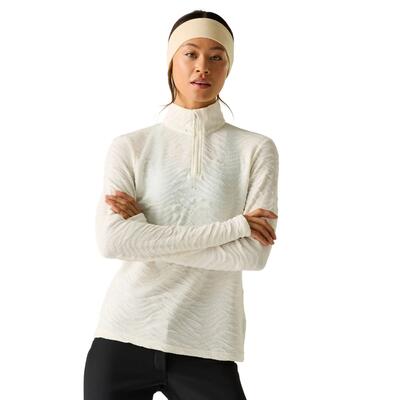 Dames glamourize iii quilted quarter zip midlayer (zwart)