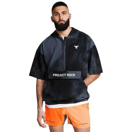 Sweat À Capuche Manches Courtes PROJECT ROCK Homme (Gris)