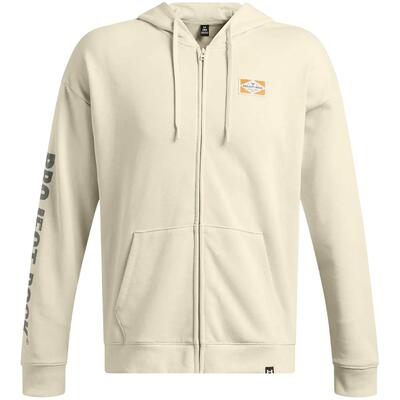 Herenhoodie met 'project rock'print, relaxte pasvorm en doorlopende