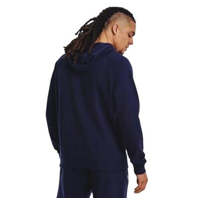 Heren rival logo fleece hoodie (marineblauw)