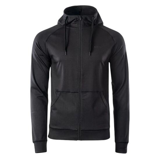 Felpa Con Cappuccio E Zip Intera Uomo Hi-Tec Kosko Nero