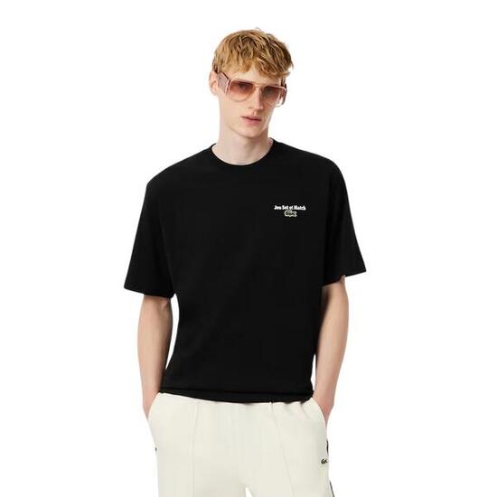 Maglietta Ampia Maglia Uomo Lacoste Nero