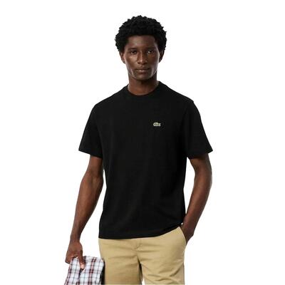 Maglietta Logo Ricamato Uomo Lacoste Nero
