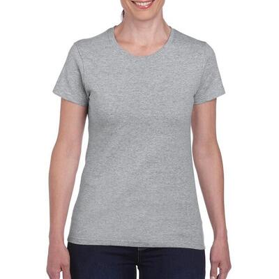 Maglietta 100% Cotone Donna Gildan Bianco