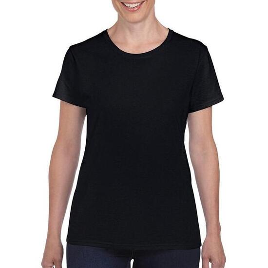 Tshirt À Manches Courtes Coupe Féminine Femme (Noir)