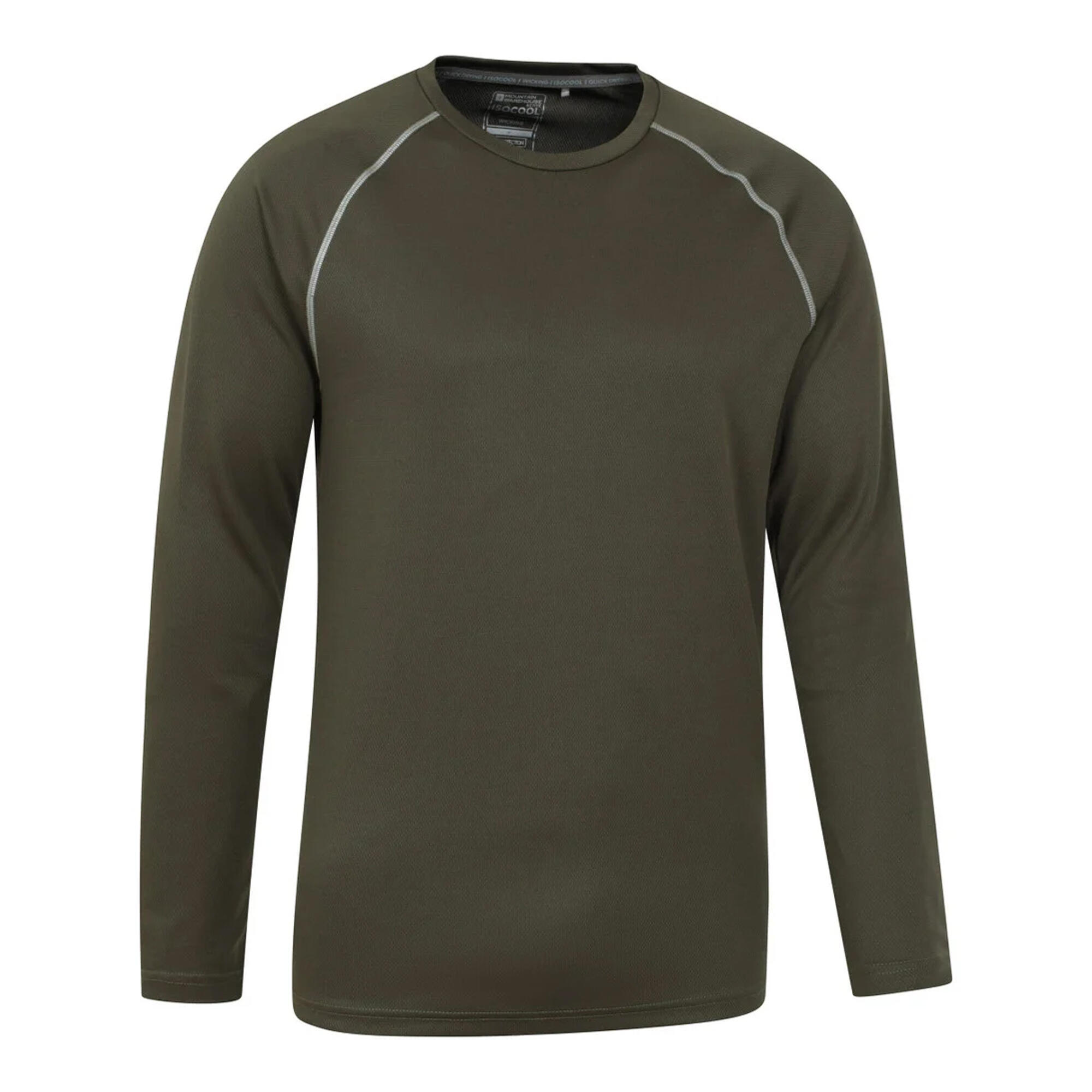 Maglietta Manica Lunga Uomo Mountain Warehouse Endurance Cachi Scuro 4/4