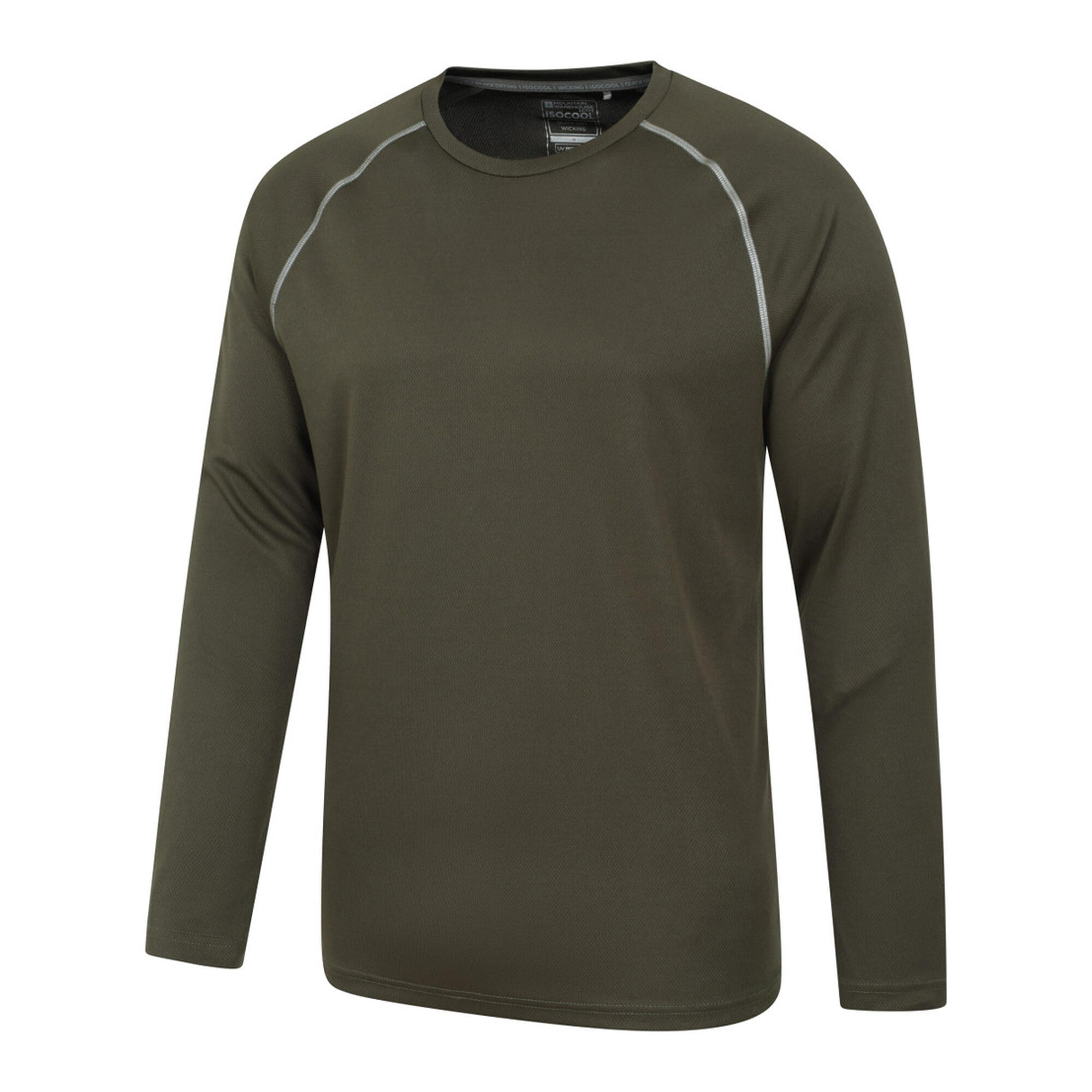 Maglietta Manica Lunga Uomo Mountain Warehouse Endurance Cachi Scuro 3/4